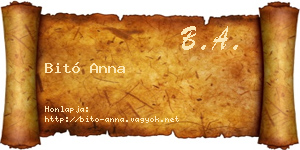 Bitó Anna névjegykártya