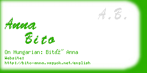 anna bito business card